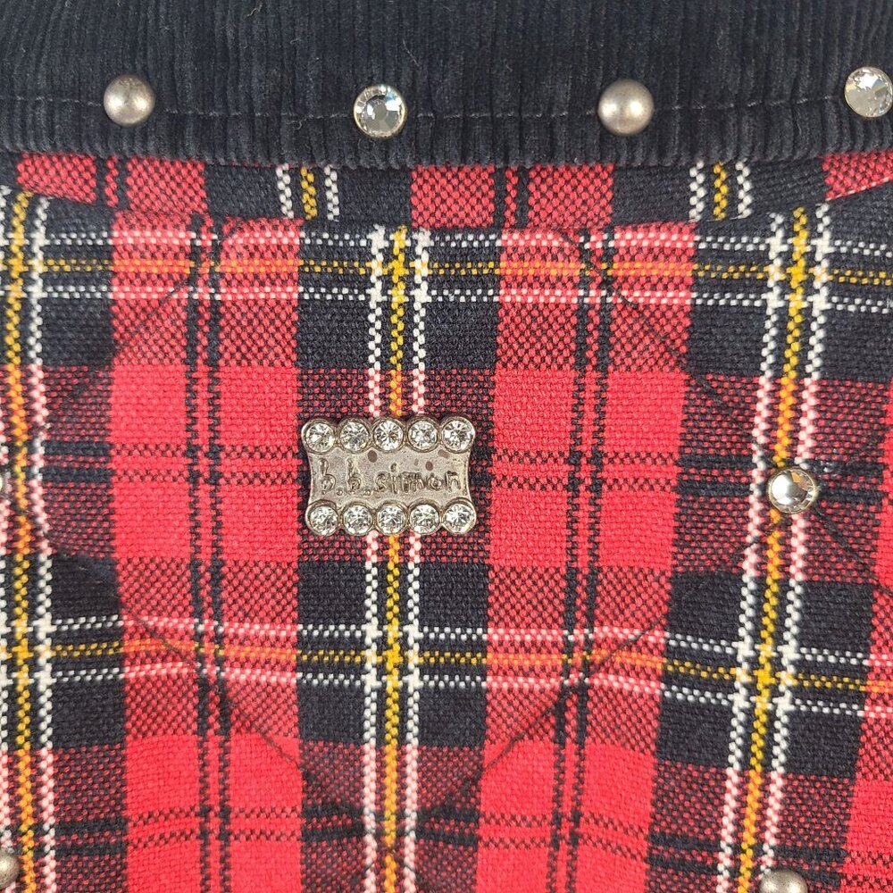 NWT Supreme x B.B. Simon Quilted Red Plaid Work Jacket w/ Studded Collar Sz L - Picture 15 of 16